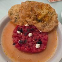 Watermelon tartare at No Bones in Byron Bay