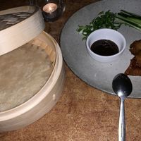 Duk hoisin pancakes  at No Bones in Byron Bay