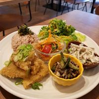 Lunch plate at Cafe Bask in Tokyo