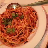 Pasta is amazing with vegan cheese at Mystic Pizza - Exarchia in Athens