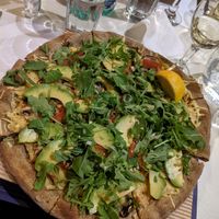 Vegan pizza at Mystic Pizza - Exarchia in Athens
