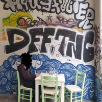 Outside at Mystic Pizza - Exarchia in Athens