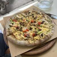 olive pizza   at Mystic Pizza - Exarchia in Athens