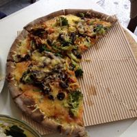 yummy VEGAN pizza at Mystic Pizza - Exarchia in Athens