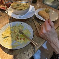 Leftover fava beans, chips,  #Veganuary at The Real Greek - Dulwich in South East London