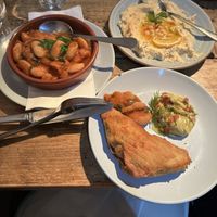 Filo parcel, gigandes, houmous   at The Real Greek - Dulwich in South East London