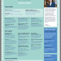 Vegan Menu at The Real Greek - Dulwich in South East London