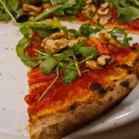 Slize of Pizza Vegana (no vegan mozzarella available that day at Time Out Pizzeria in La Bella-ligonto