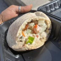 Jerk Falafel, it was very good. Not a big portion but enough to hit the spot.  at Chabad Kosher Hot Spot in Montego Bay