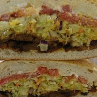 The sadly discounted BBQ tempeh picnic sandwich at Mendocino Farms in Campbell