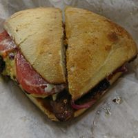 The sadly discounted BBQ tempeh picnic sandwic at Mendocino Farms in Campbell