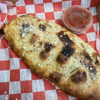 Sausage calazone at Island Produce Cafe in North Palm Beach