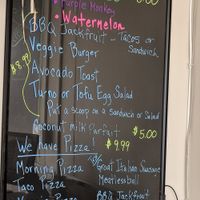 How great is this menu! Reasonably priced too, good portions at Island Produce Cafe in North Palm Beach