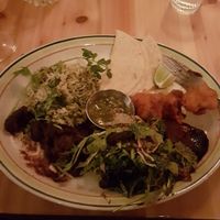 The 'kitchen table' with sneaky crispy cauliflower and smoked beetroot. at Casero Kitchen Table in Owen Sound