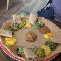 Vegan platter for 2 at Mesi's Kitchen in North London