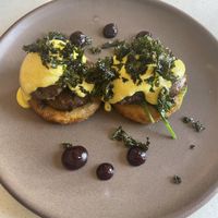 Mushroom Benedict at Cafe Miro in Christchurch