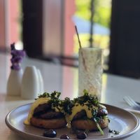 Mushroom Benedict  at Cafe Miro in Christchurch