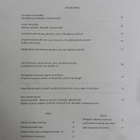 Vegan menu at Cafe Miro in Christchurch