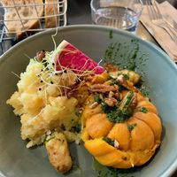 Jack be little pumpkin and mash dish  at Itsy Bitsy in Lille