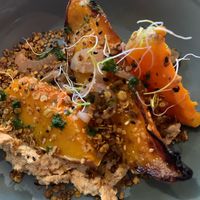 Pumpkin & houmous starter  at Itsy Bitsy in Lille