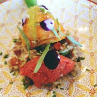 Fleur de courgette farçie at Itsy Bitsy in Lille