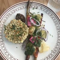 Barley with leek and carrots + tarragon pesto at Itsy Bitsy in Lille
