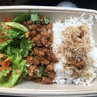 caramelised soy protein (take away) at Herbosaurus in Rennes