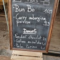 Menu (september 4, 2019) at Herbosaurus in Rennes