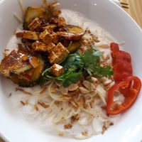Noodle and tofu salad at Herbosaurus in Rennes
