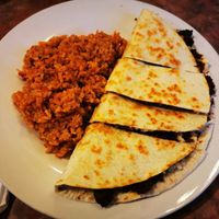 Vegan La Norteña with vegan cheese and chorizo at Baby Salsa Mexican Restaurant in Nanaimo