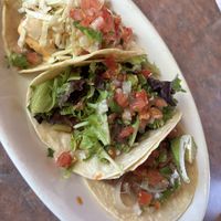 Three vegan tacos  at Baby Salsa Mexican Restaurant in Nanaimo