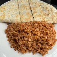 Quesadilla and ricee  at Baby Salsa Mexican Restaurant in Nanaimo