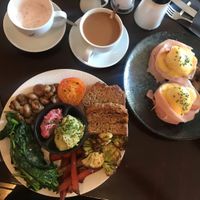 Vegan breakfast + Benedictine eggs  at Greenwoods in Amsterdam