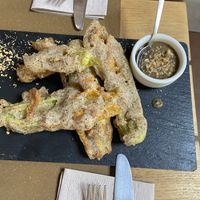 Fiori di zucca fritti   at Life Bistrot in Volterra