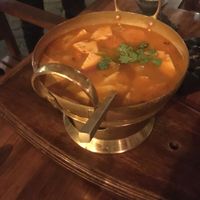 Vegan tom yum soup at Nara Thai Cuisine in Colombo