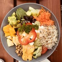 Vegan salad at Glutenfria Paradiset in Ystad