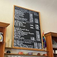 Drink menu  at Linnaea's Cafe in San Luis Obispo