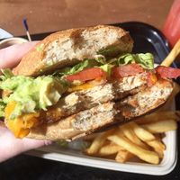 Chick’n sandwich  at Veggie Grill - Wells St in Chicago