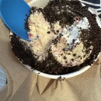 Lemon blueberry with Oreos  at Orange Cycle Creamery in Tarpon Springs
