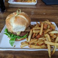 Seasonal Impossible Burger with Fries at Colter Bay in Buffalo