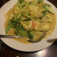 VegeTbles in coconut curry  at Red Lotus Chinese Restaurant in West Yellowstone