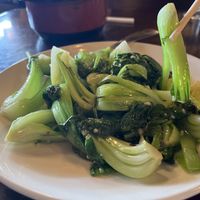 Sautéed Chinese Vegetables (Pak Choi)  at Red Lotus Chinese Restaurant in West Yellowstone