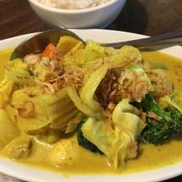 Yellow curry at Thai Crystal in Pendleton