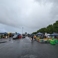The market at Riverbank Farmers Market in Lower Hutt