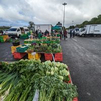 Fresh veggies at Riverbank Farmers Market in Lower Hutt