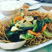 Crispy noodles at Xin Fu Tien Vegetarian Restaurant in Ipoh