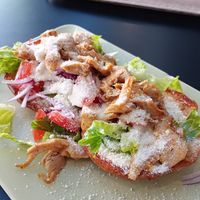 The Caesar Salad as sandwich option at Konditori Christin in Karlshamn