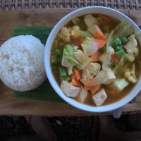 Tofu Veg stew (vegan) - totally delicious at Green Garden in Lembongan
