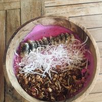 HUGE smoothie bowl! Yummy :) at Green Garden in Lembongan