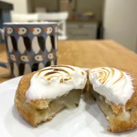 Lime and basil meringue doughnut  at Glazed in Newcastle Upon Tyne